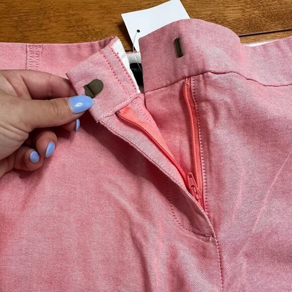 J. Crew Women’s Flat Front Shorts Size 14 City Fit 100% Cotton Pink MidRise Golf - Picture 5 of 9